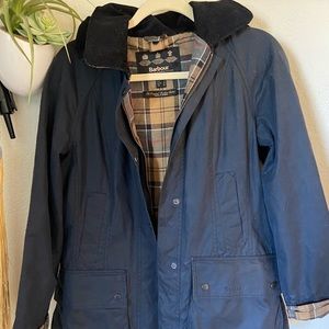 Barbour Beadnell Jacket Navy with Hood
